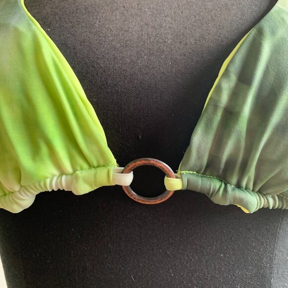 Billabong BLUE CRUSH era Vintage bikini tie dye reversible triangle low rise - Picture 6 of 7